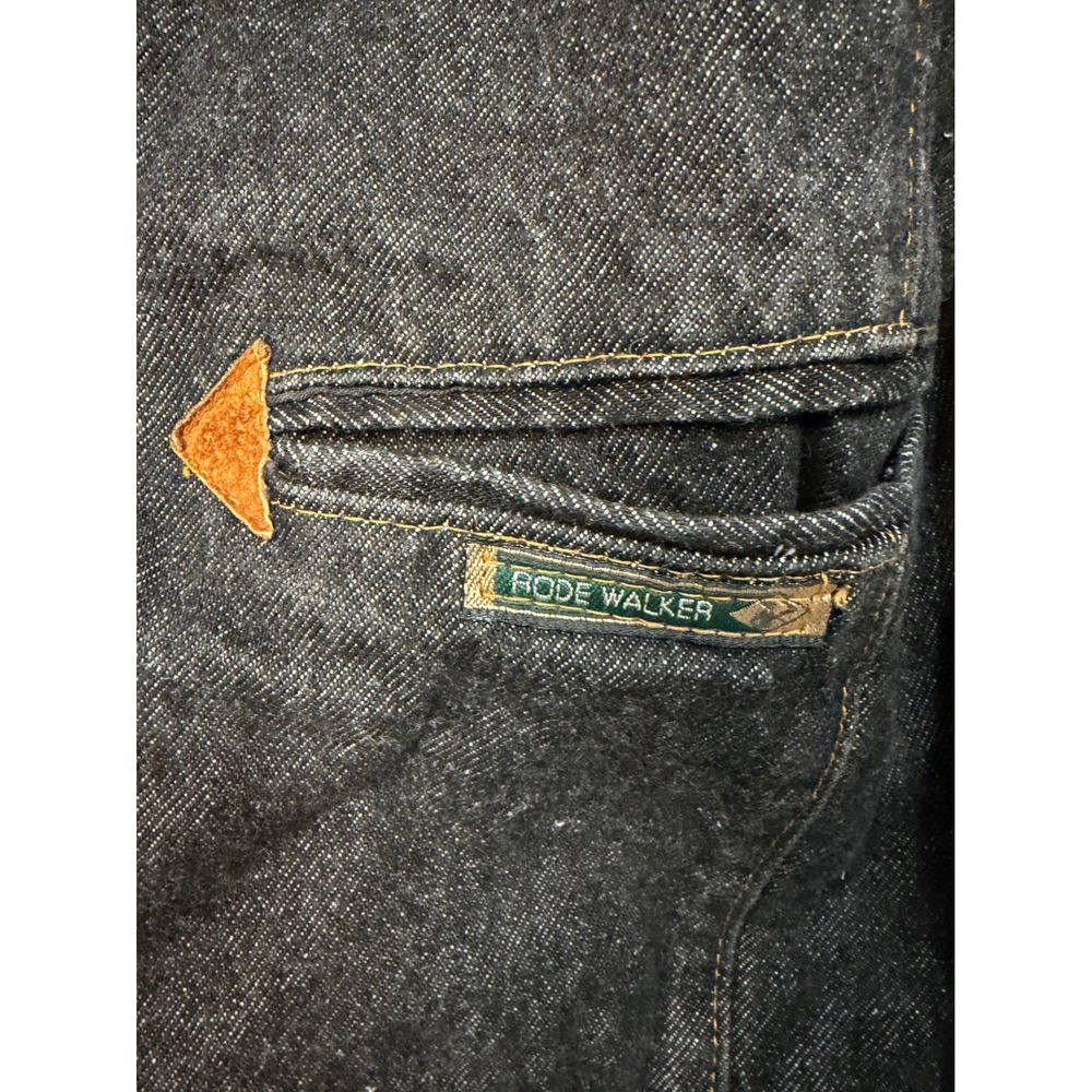 Vintage Rode Walker Mens XL Western Denim Blazer Jacket Dark Wash Made in USA - Picture 3 of 6